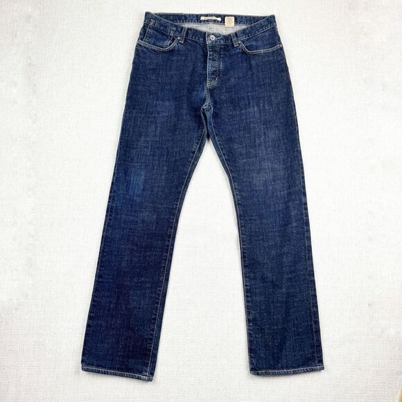 John Varvatos USA Bowery Jeans Men's Slim Straight Blue Denim Button Fly Size 32 - Picture 1 of 16